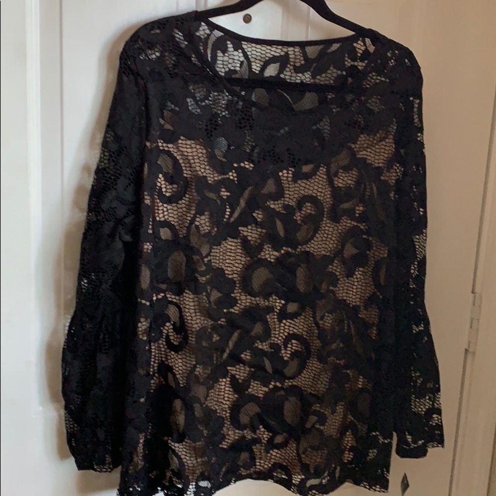 INC black lace top- new with tags